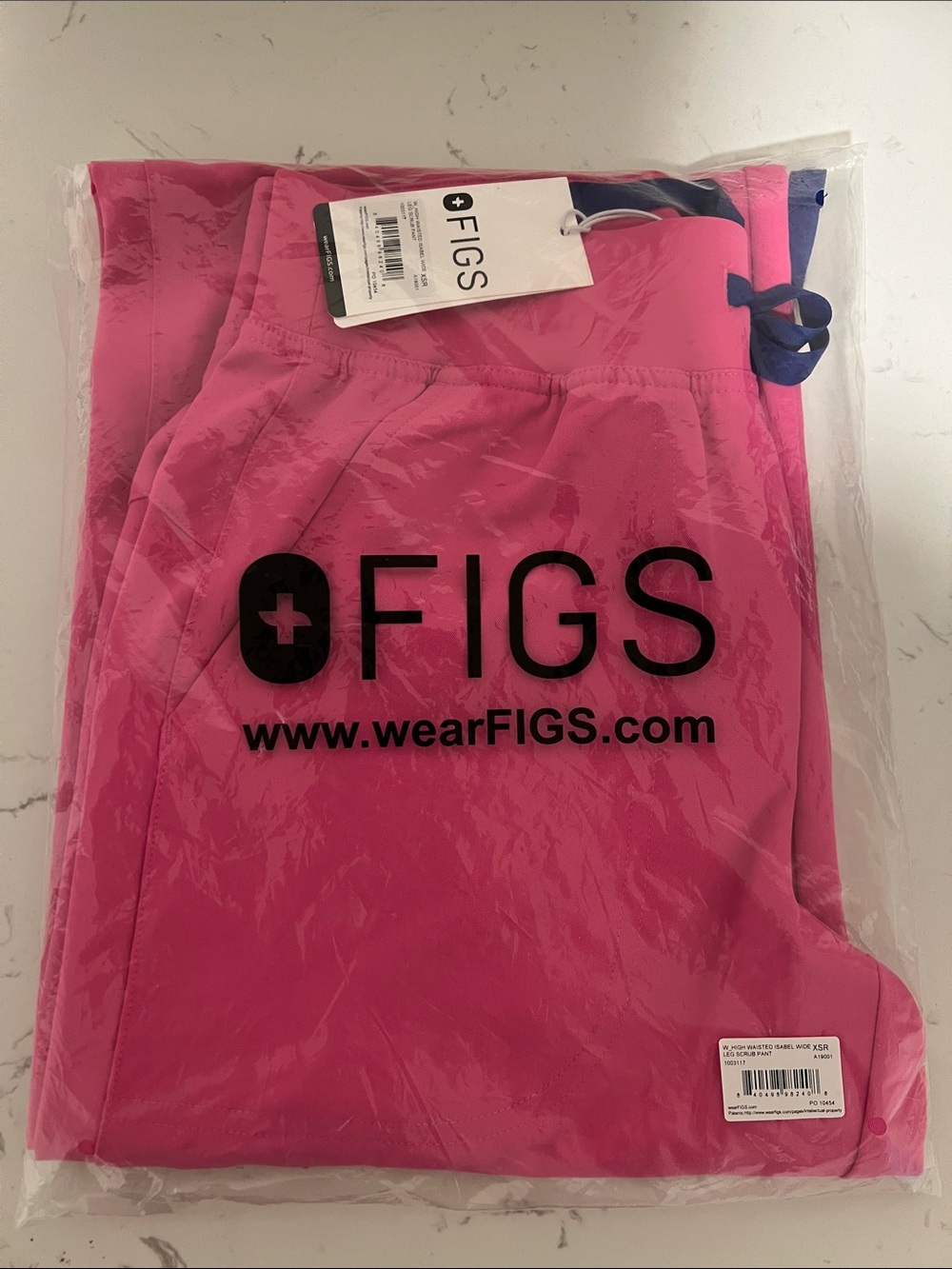 Figs Rapid Response Pink Isabel Wide Leg Scrub Pants